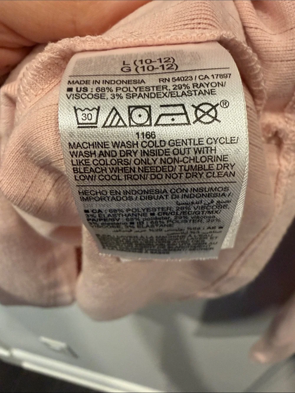 Old Navy Light Blush Long-Sleeve Crewneck Top